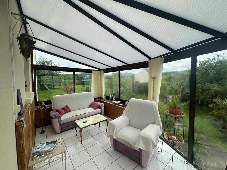Patio, Day, Garden, View (from property/room), Balcony/Terrace, Living room, Seating area, Garden view