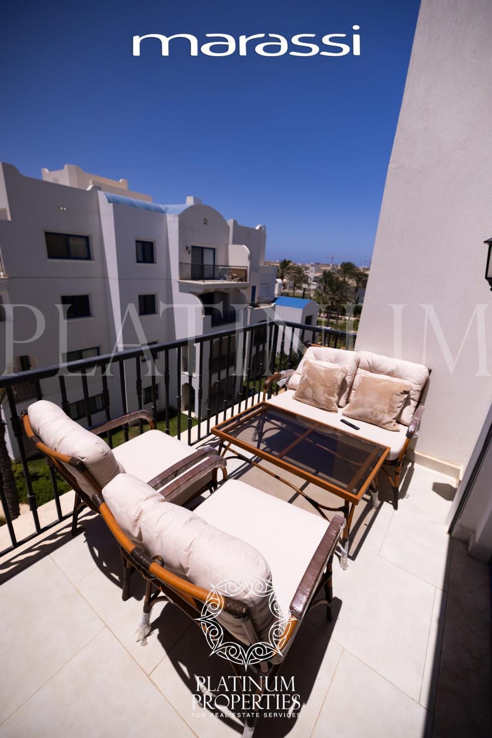 Pool View 2 Bedrooms in Marassi Apartment in Egypt
