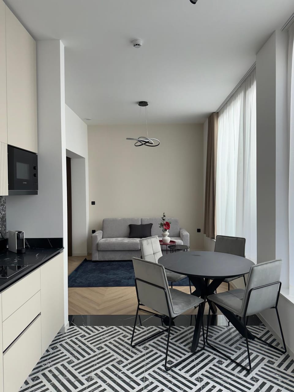 Living room, Seating area, Dining area