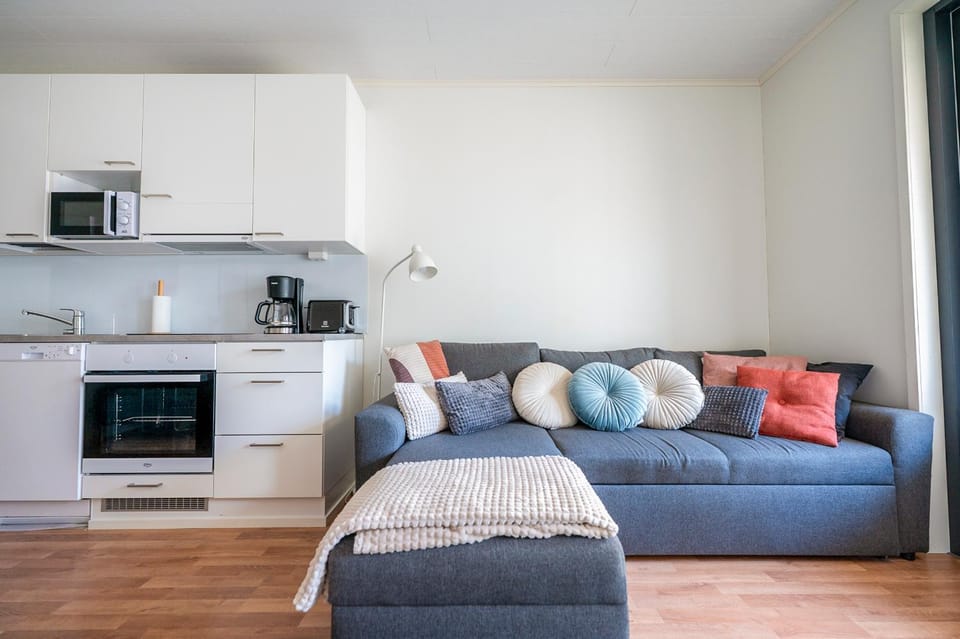 Living room, kitchen
