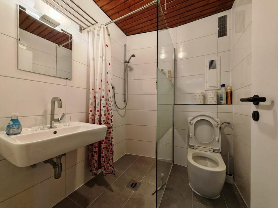 Shower, Toilet, Bathroom, towels