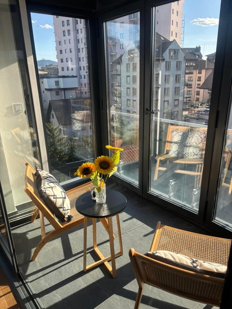 Day, View (from property/room), Balcony/Terrace, Living room, City view