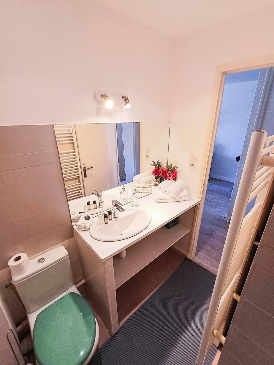 Toilet, Bathroom, towels