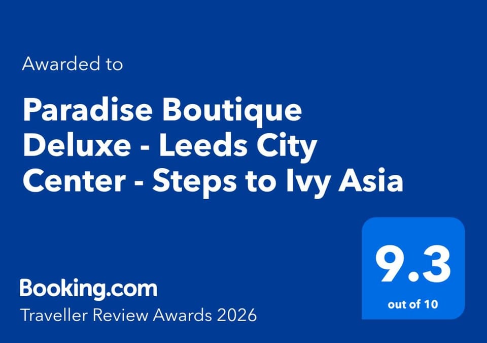 Paradise Boutique Deluxe - Leeds City Center - Steps to Ivy Asia Apartment in Leeds
