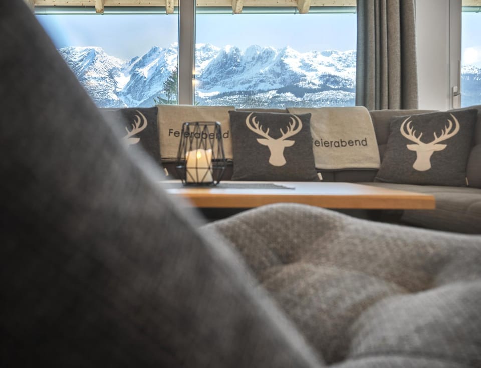 Natural landscape, Living room, Seating area, Mountain view