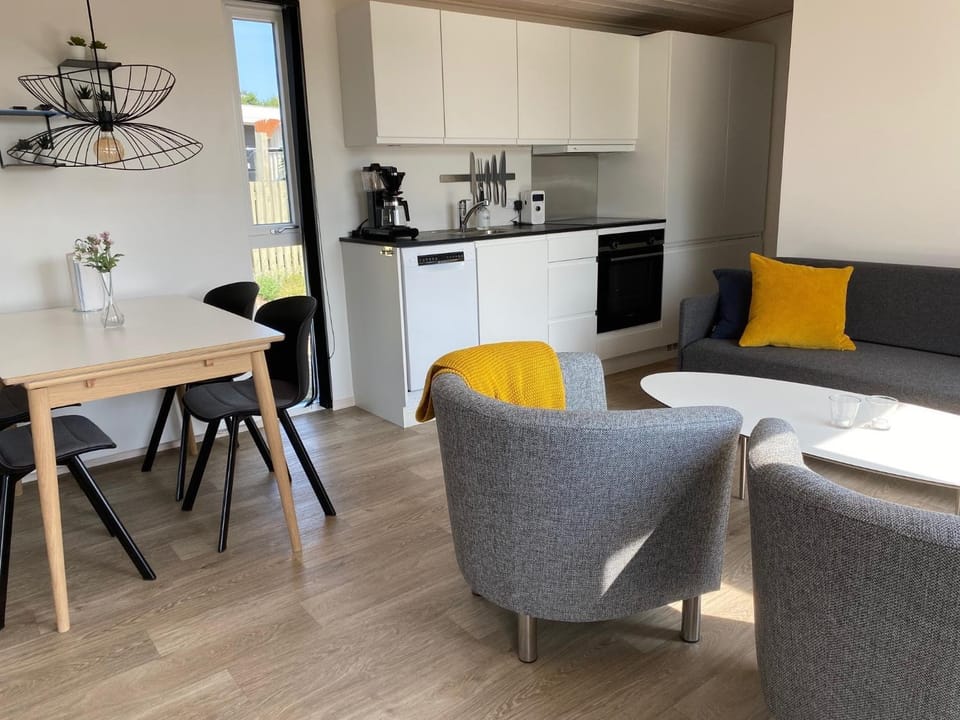 Living room, kitchen