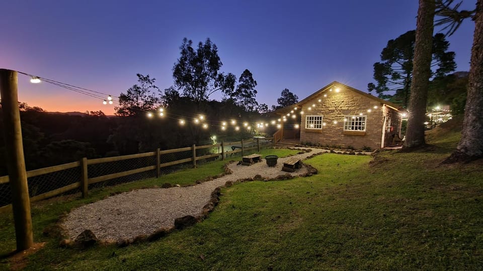 Property building, Night, Natural landscape, Garden, Garden view