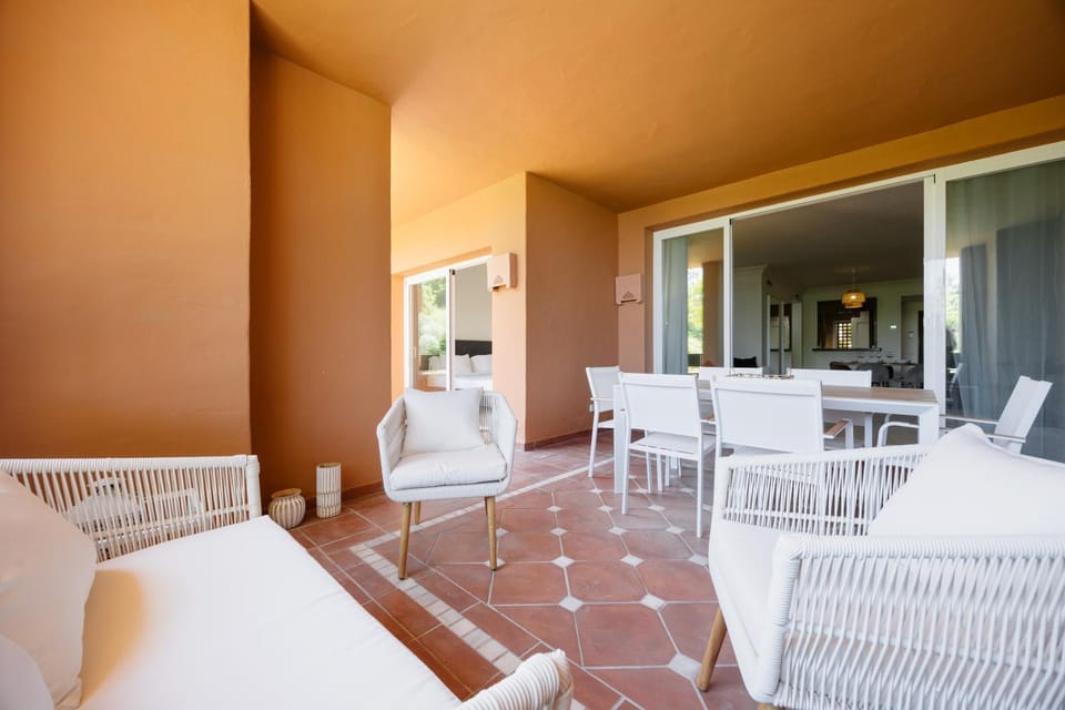 Patio, Living room, Seating area, Dining area