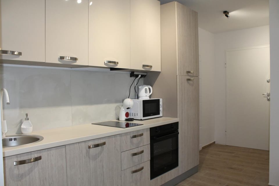 Coffee/tea facilities, Kitchen or kitchenette, stove