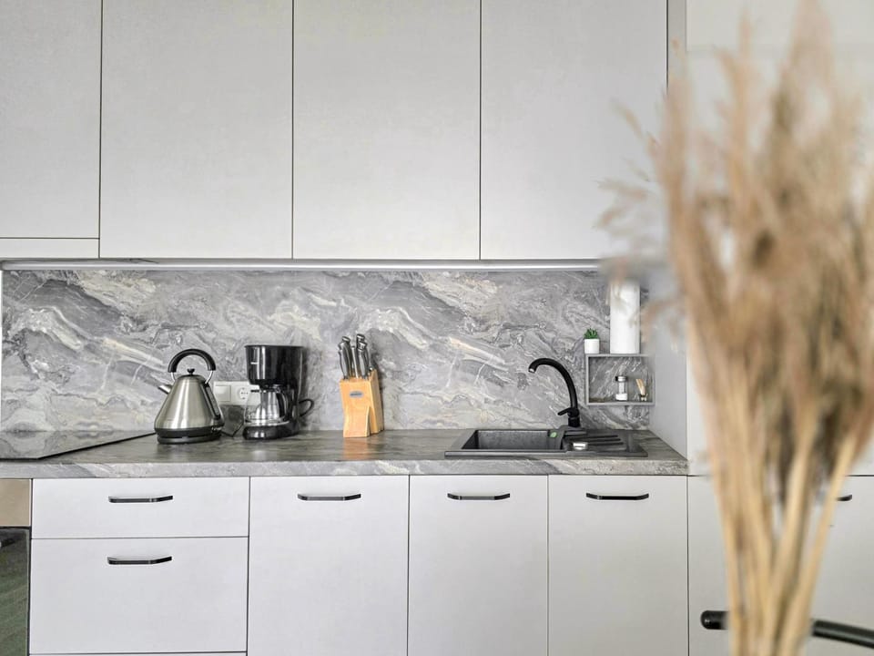 Coffee/tea facilities, Kitchen or kitchenette, stove