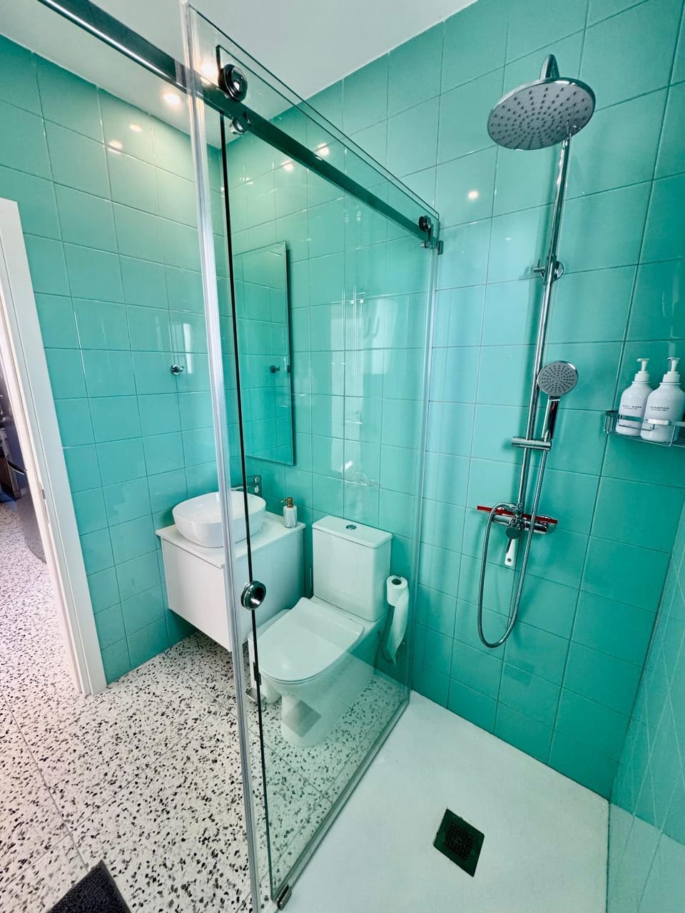 Shower, Toilet, Bathroom, towels