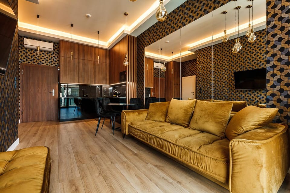 TV and multimedia, Kitchen or kitchenette, Living room, Seating area, Dining area, Evening entertainment, oven, air conditioner