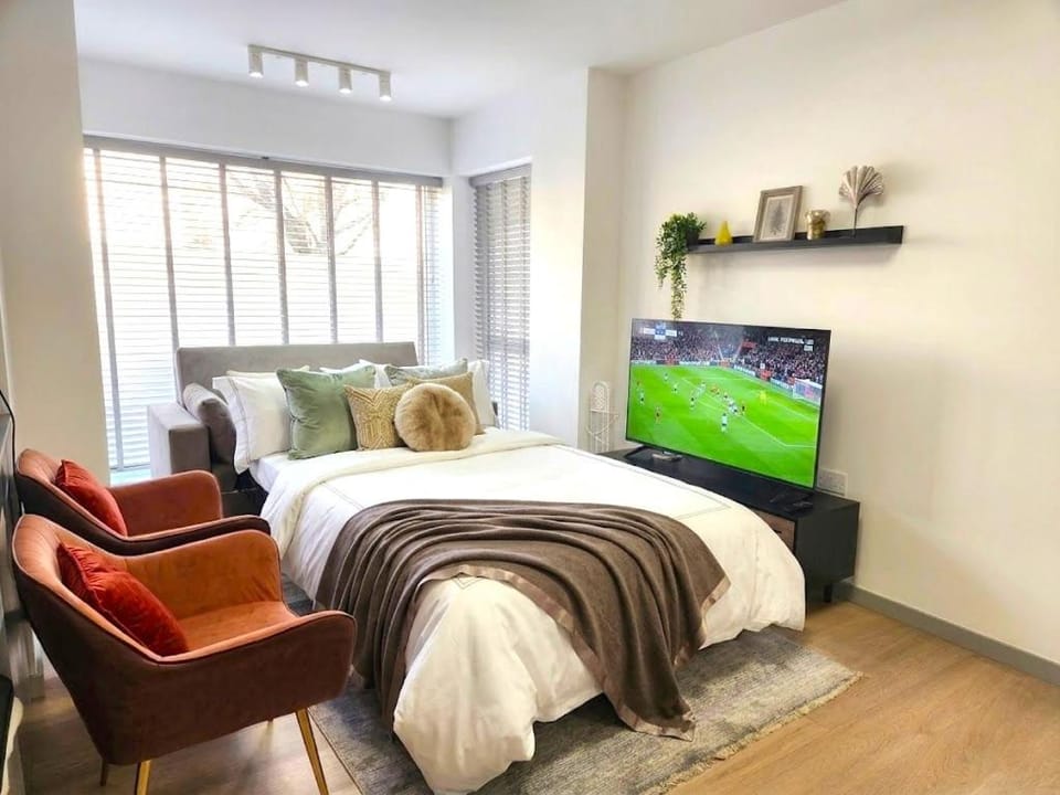 Communal lounge/ TV room, Bed, TV and multimedia, Living room, Photo of the whole room, Seating area, Evening entertainment