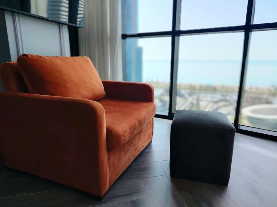 Living room, Seating area, Sea view