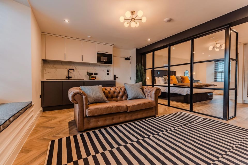 Kitchen or kitchenette, Living room, Decorative detail, Decorative detail, Seating area