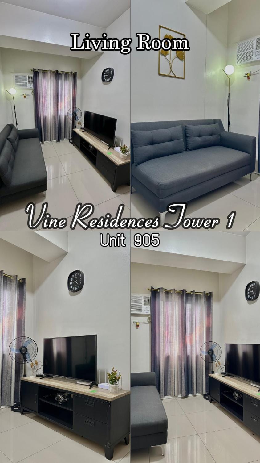 Vine Residences 2 BR, Prime Video,Free Parking, Near Mall, Nice pool, Unli WiFi 905 Apartment in Quezon City