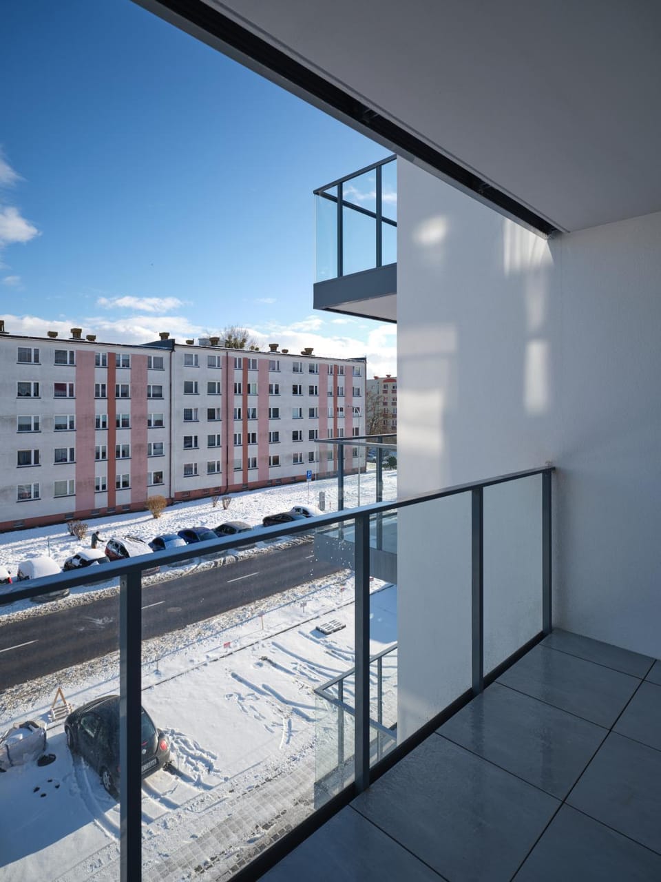 Property building, Day, Winter, View (from property/room), Balcony/Terrace, Balcony/Terrace, Parking