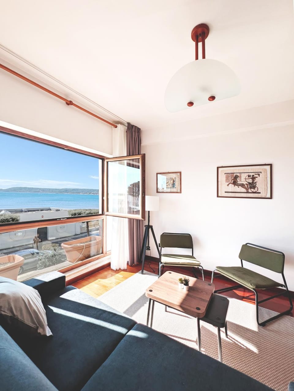 Living room, Seating area, Sea view