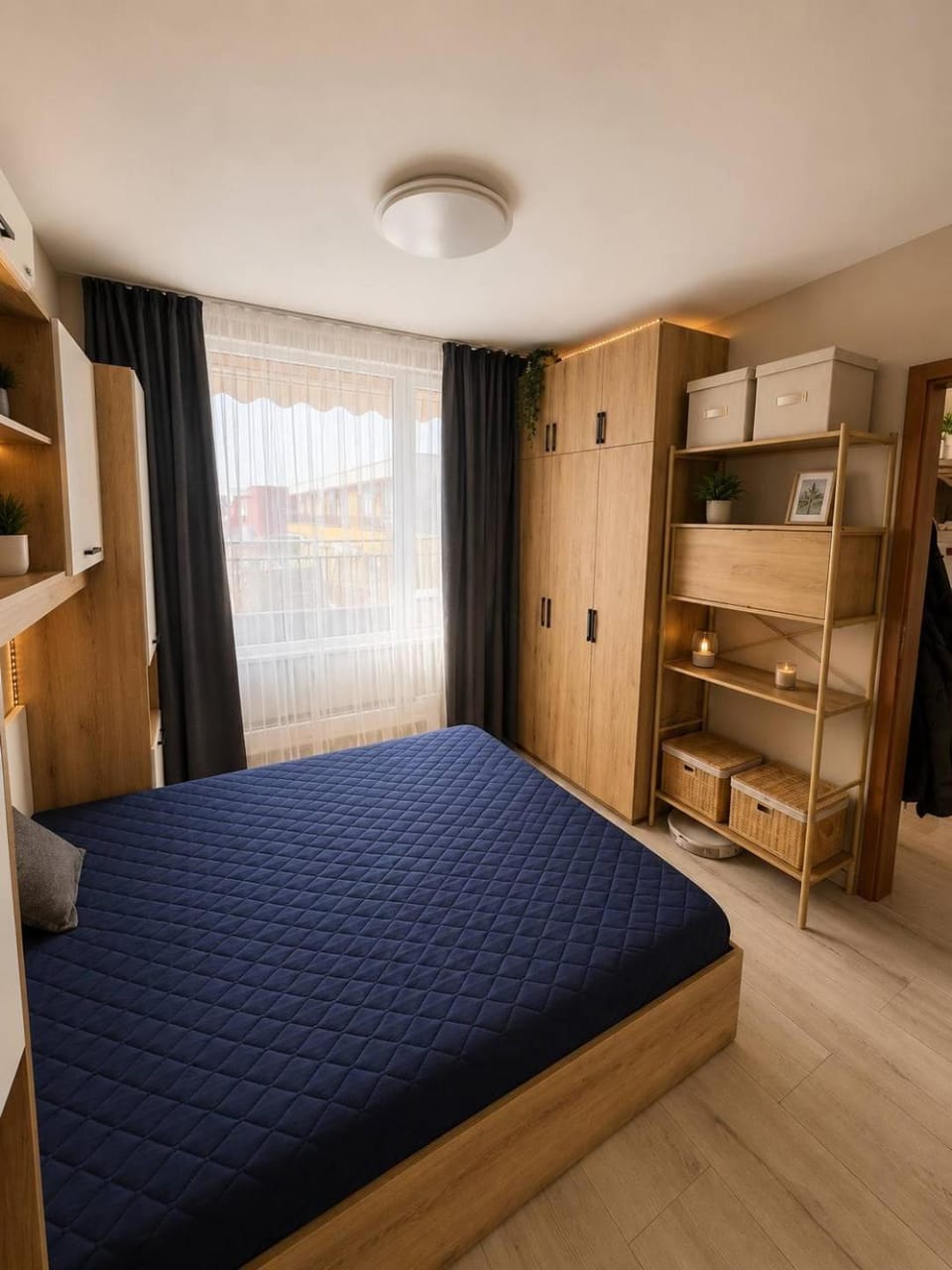 Bed, Photo of the whole room, Bedroom, wardrobe