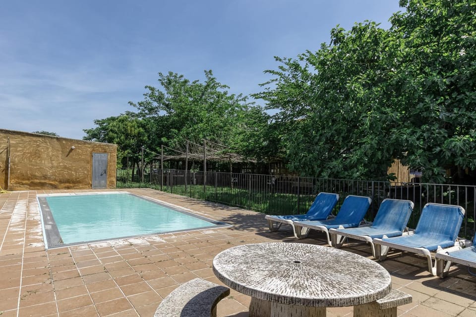 Property building, Living room, Swimming pool