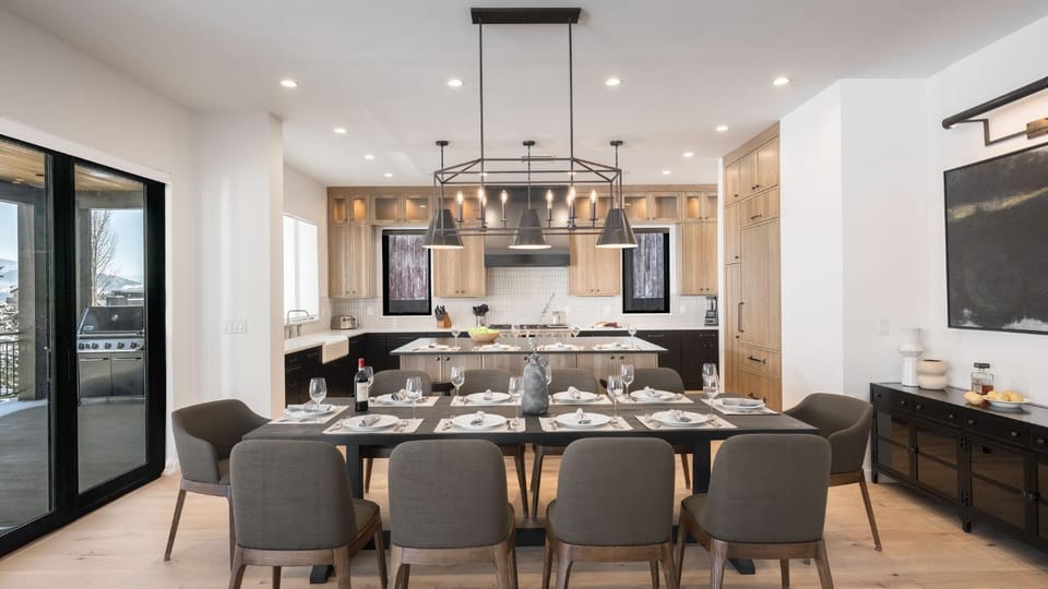 Dining area, furniture, kitchen