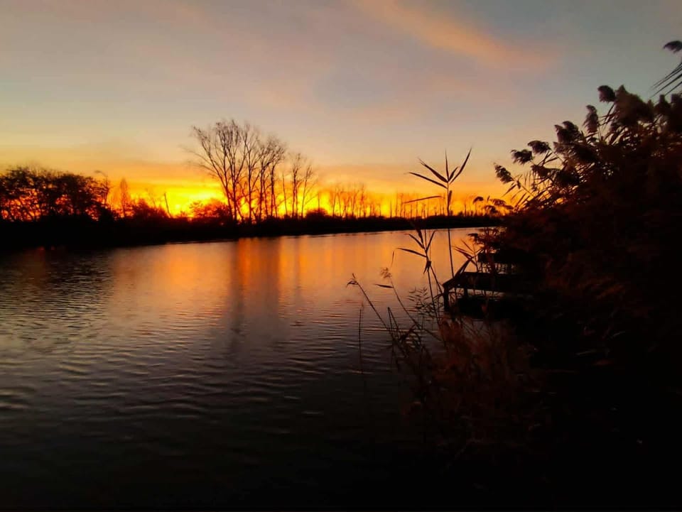 Natural landscape, Fishing, River view, Sunrise, Sunset