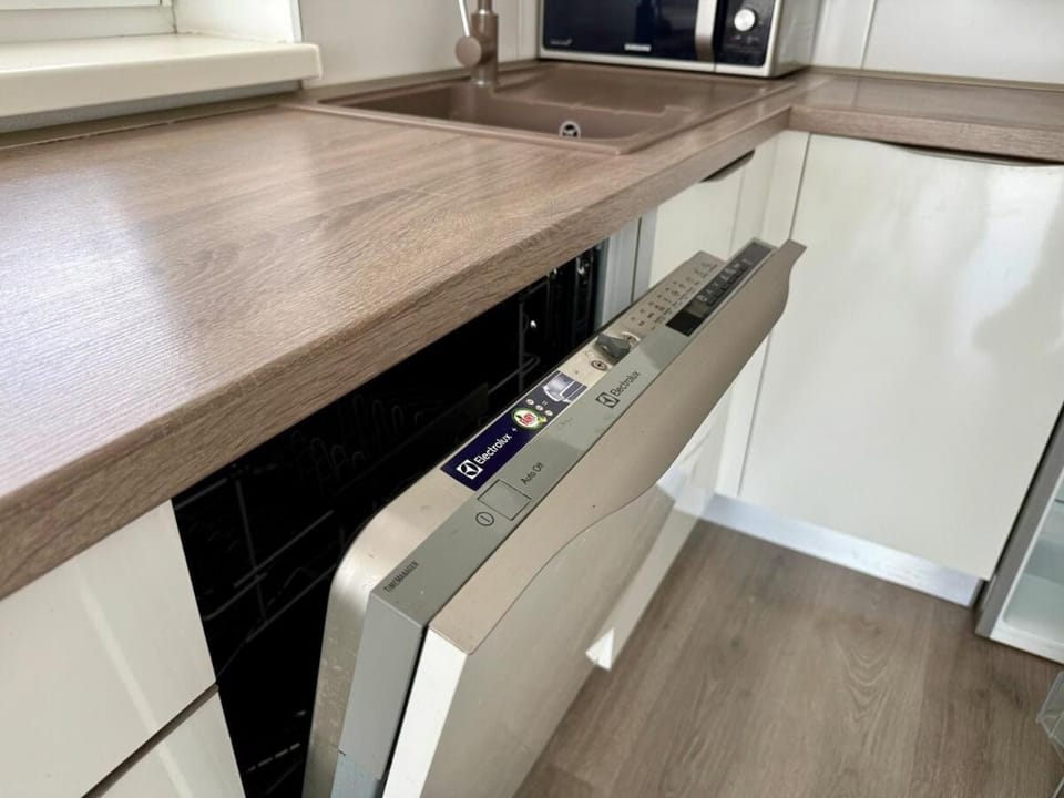 Kitchen or kitchenette, dishwasher
