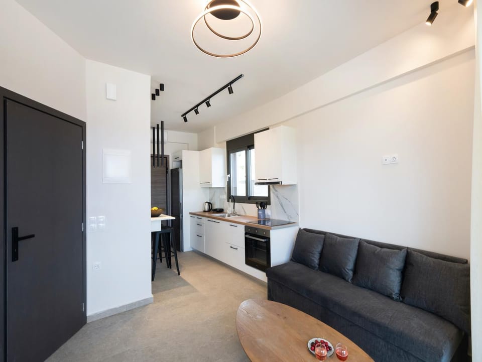 Living room, kitchen