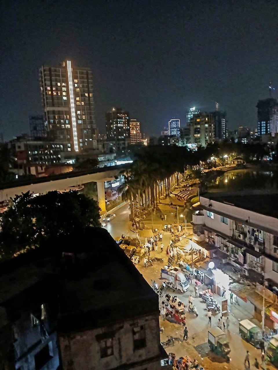 Night, Neighbourhood, Bird's eye view, City view, Street view, Location
