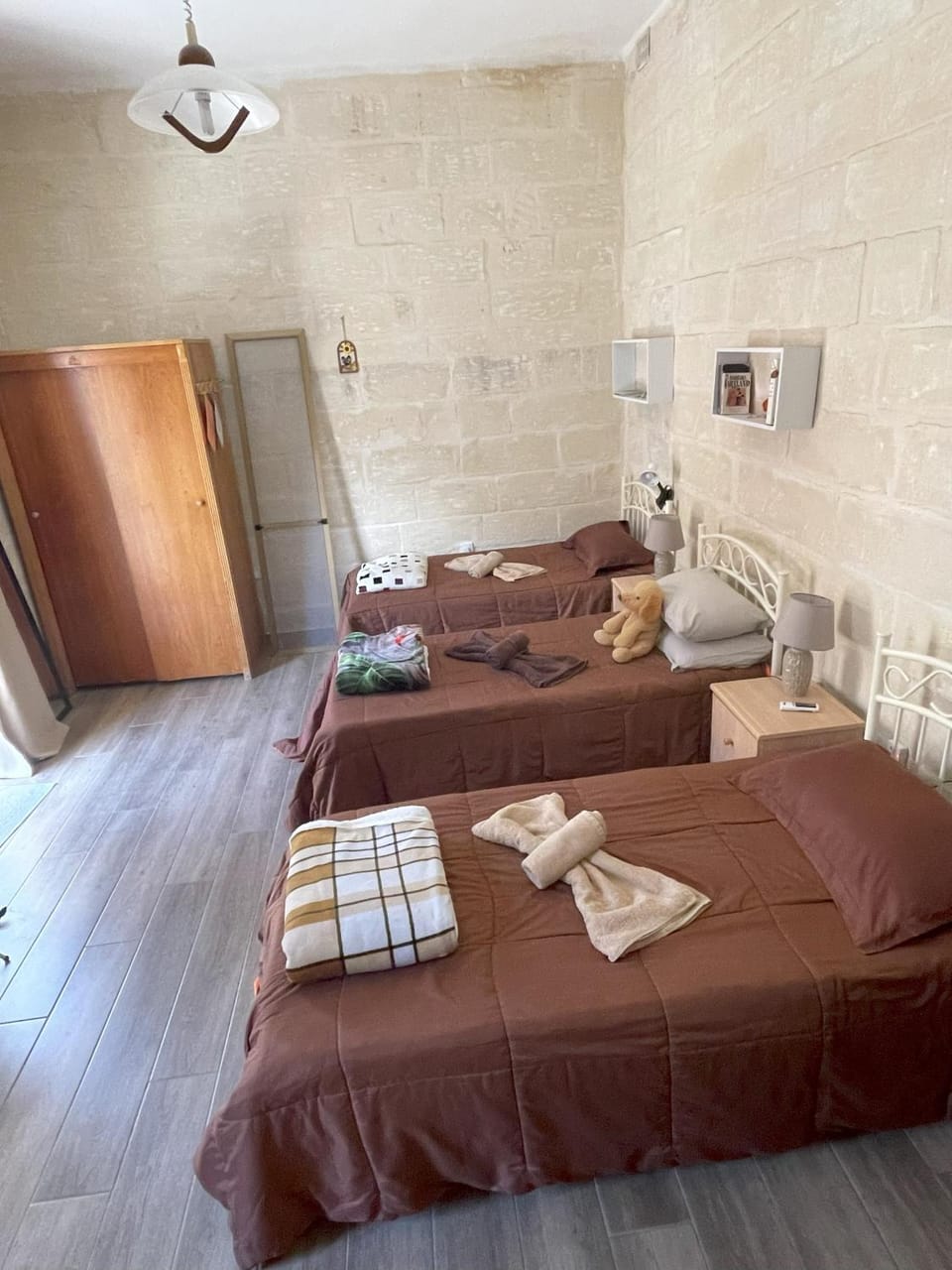 Bed, Photo of the whole room, Bedroom, towels, wardrobe