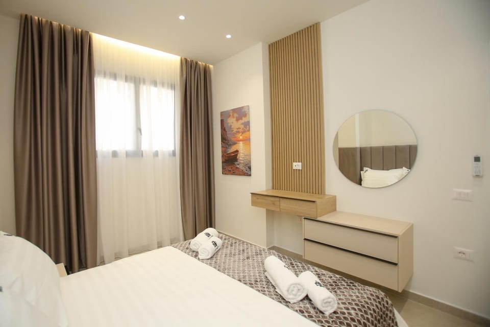 Bed, Photo of the whole room, Bedroom, towels, wardrobe