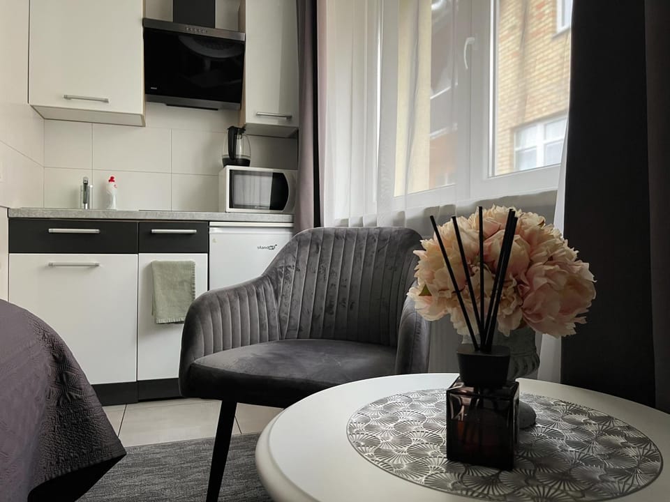 Kitchen or kitchenette, Living room, Decorative detail, Seating area, minibar, oven, stove, kitchen