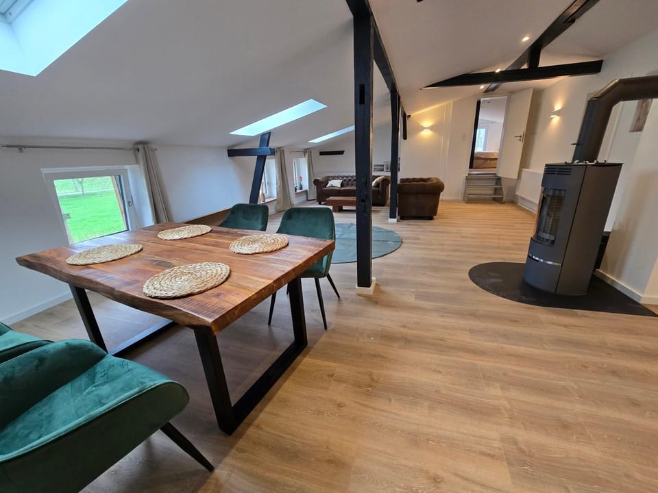 Kitchen or kitchenette, Living room, Dining area