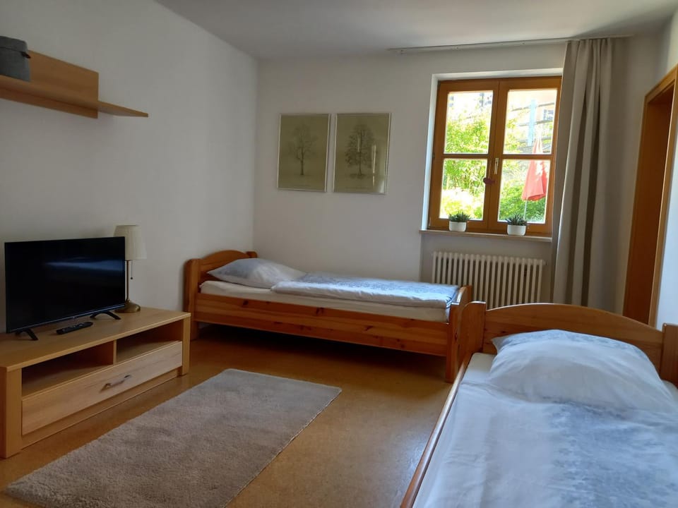 Communal lounge/ TV room, Bed, TV and multimedia, Photo of the whole room, Bedroom