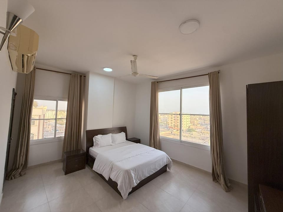 Bed, Photo of the whole room, Bedroom, furniture, air conditioner