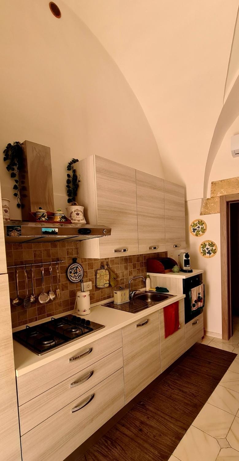 Kitchen or kitchenette, oven, stove