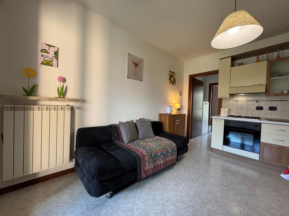Kitchen or kitchenette, Living room, Seating area, pet friendly, stove