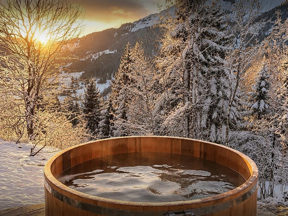 Day, Natural landscape, Winter, Hot Tub, Mountain view
