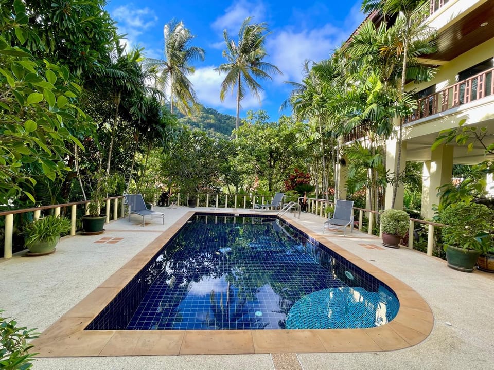 Natural landscape, Garden, Garden view, Pool view, Swimming pool