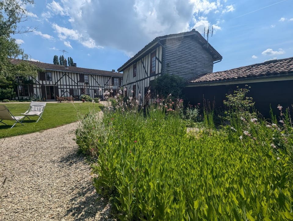 Property building, Natural landscape, Garden view