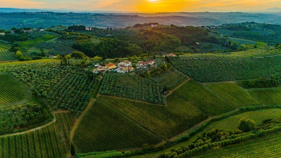 Property building, Bird's eye view, Sunset