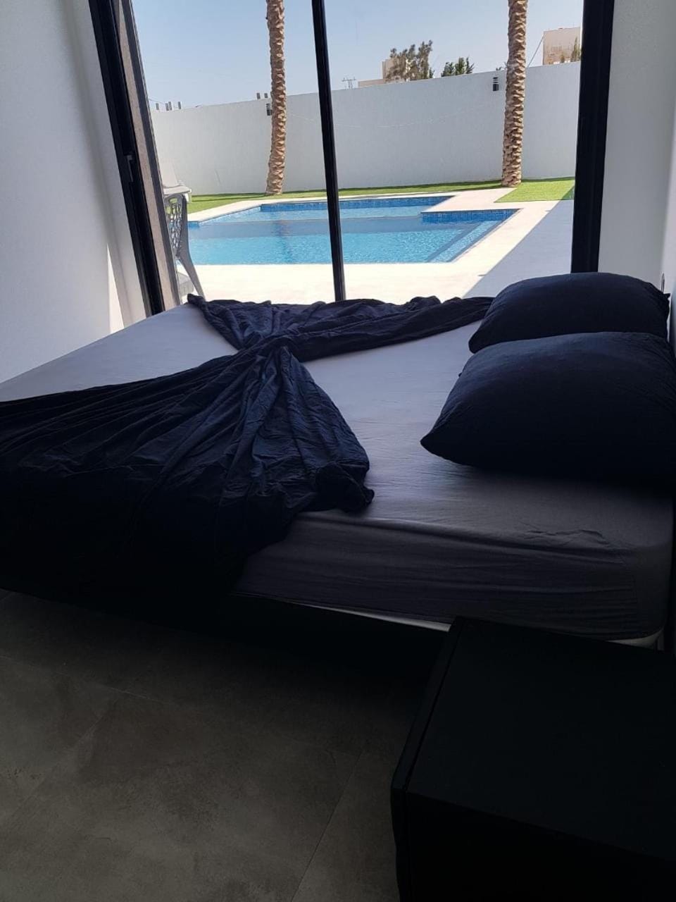 Bedroom, Pool view