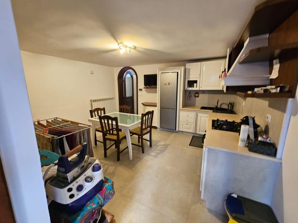 Kitchen or kitchenette, Dining area, stove