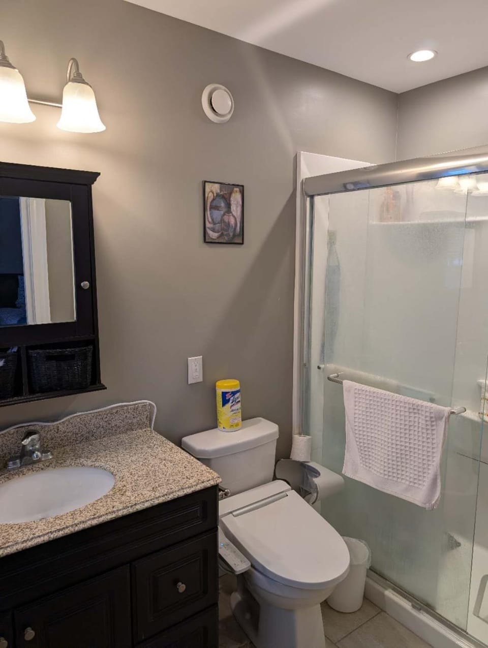 Shower, Toilet, Bath, towels