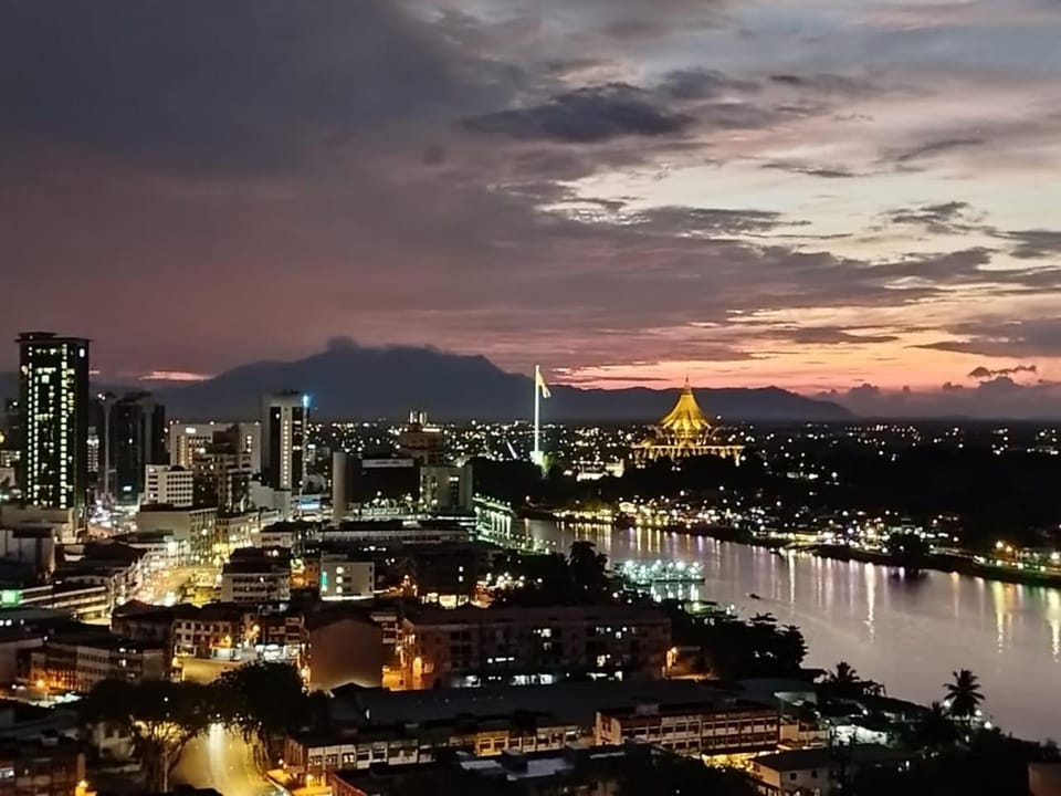 Night, Natural landscape, View (from property/room), City view, River view, Street view, Sunset