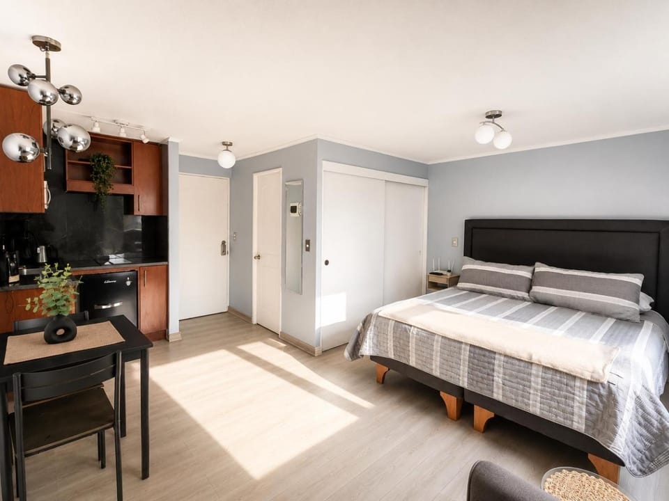 King Bed + Parking | Barrio Italia Apartment in Providencia