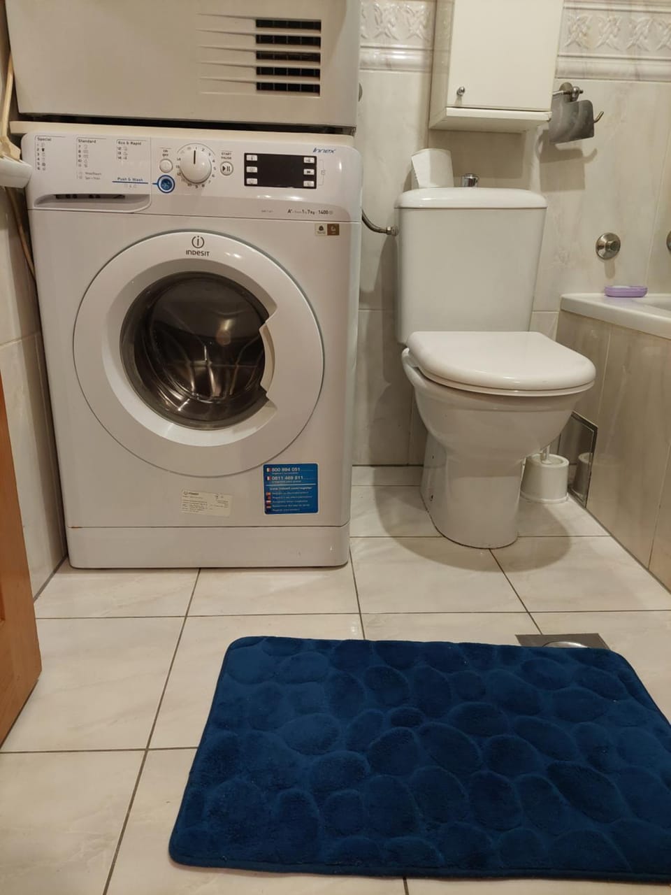 Toilet, Bathroom, washing machine, dryer