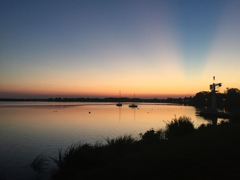 Natural landscape, Lake view, Sunset