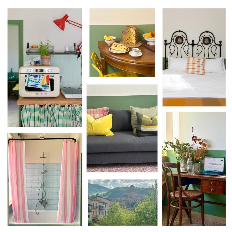 Bed, Living room, Seating area, Dining area, Bedroom, Garden view, Landmark view, Mountain view, River view, oven, stove, kitchen