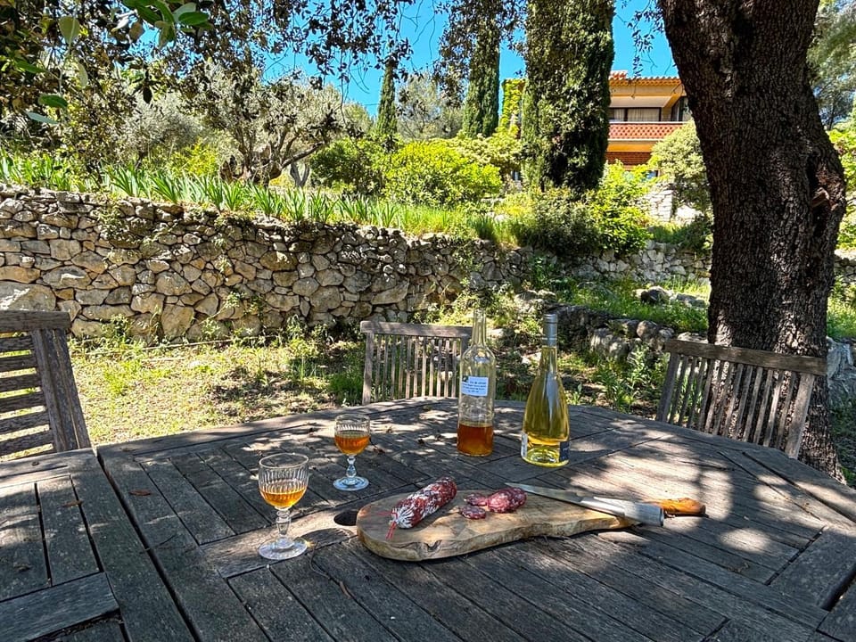Patio, Spring, Day, Garden, Food and drinks, Dining area, Food, Garden view, Drinks, Alcoholic drinks